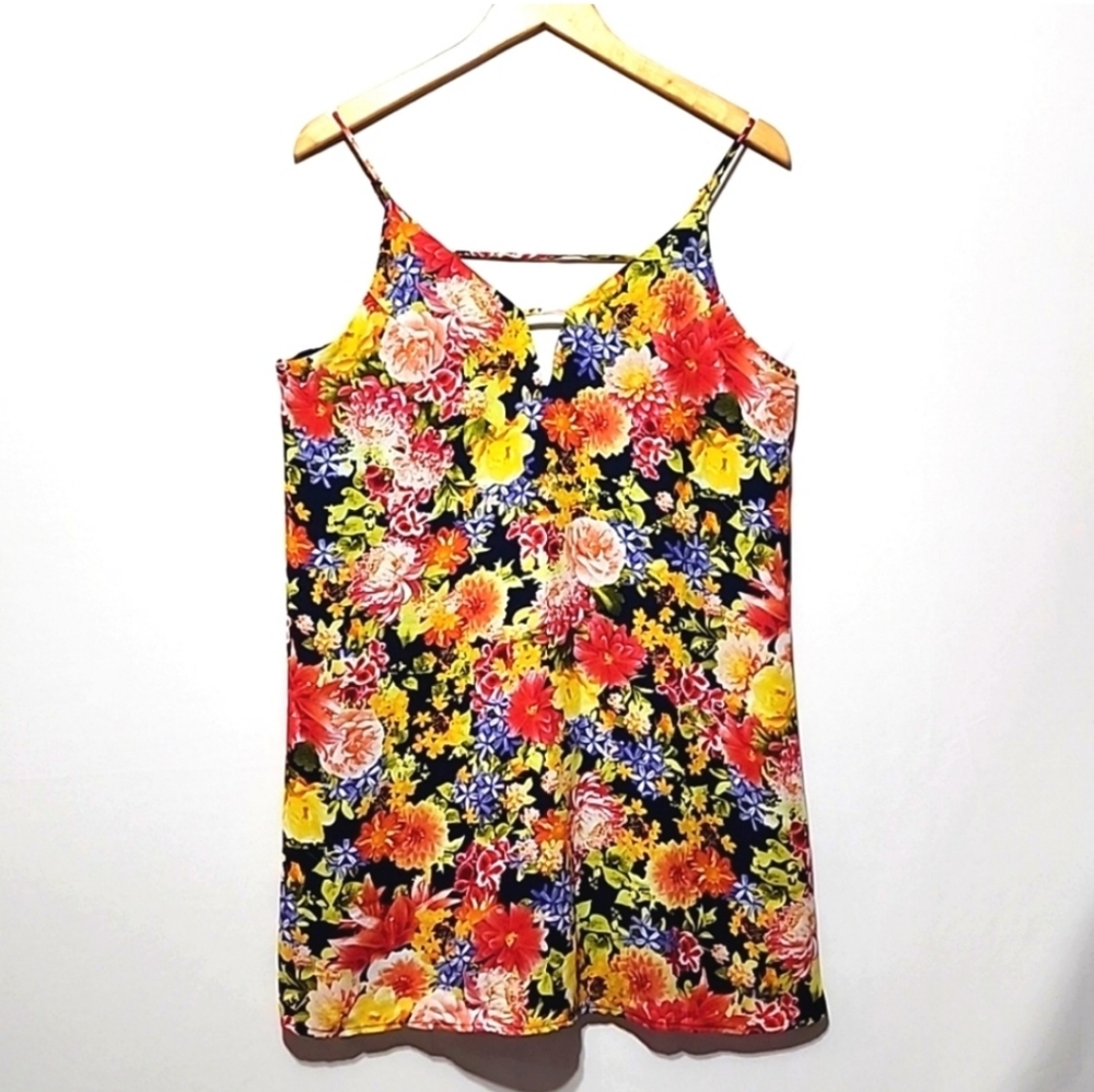 ❤NWT Forever 21 Slip Dress Womens Size XL Blue Floral Spaghett…